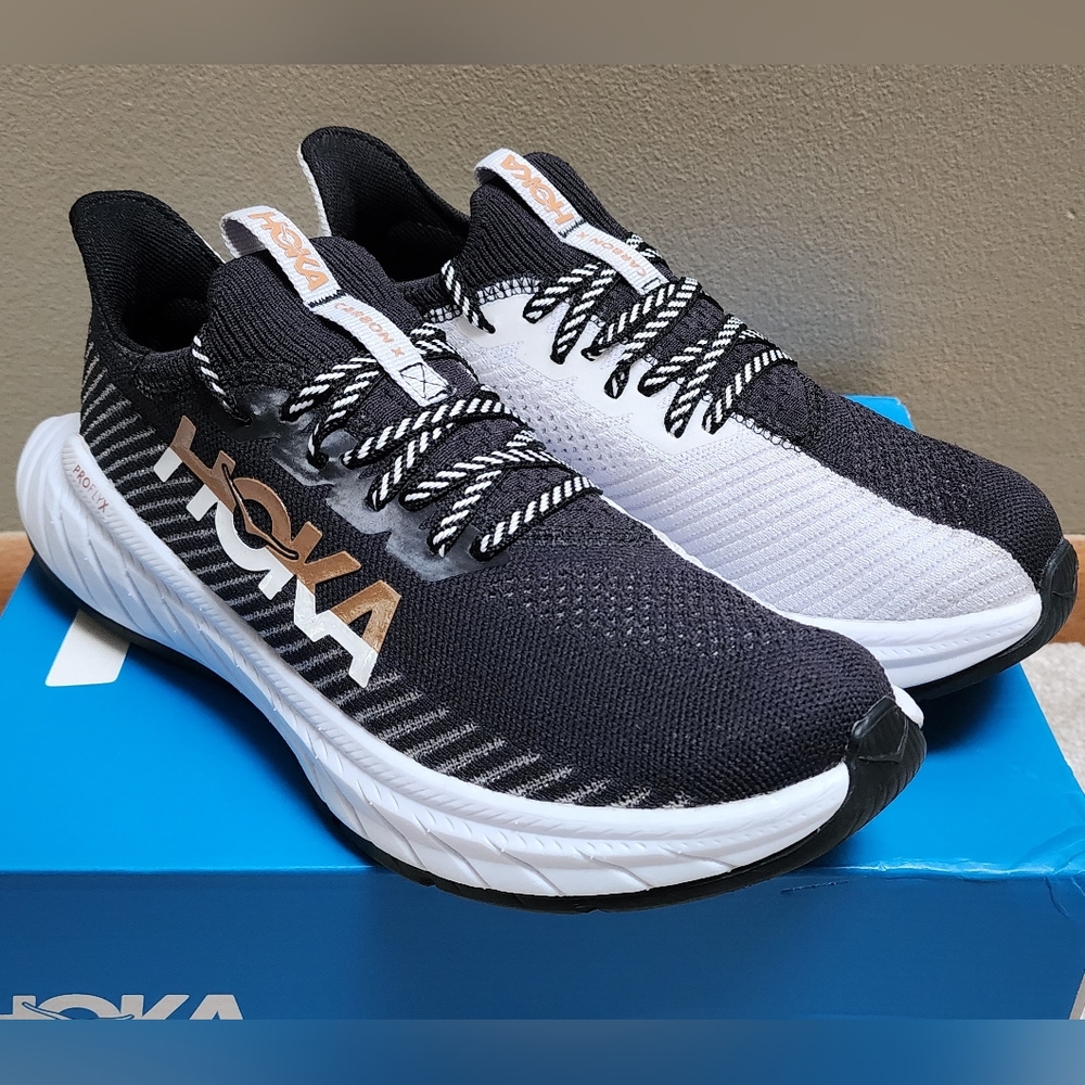 HOKA Carbon X 3,  B & W, women's 7